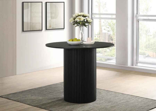 Hamlyn 43-inch Round Wood Counter Height Dining Table Black