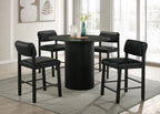 Home & Sleep Outlet - Hamlyn 43-inch Round Wood Counter Height Dining Table Black