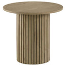 Hamlyn 5-piece Round Wood Counter Height Dining Set Cream and Natural Oak