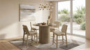 Hamlyn 5-piece Round Wood Counter Height Dining Set Cream and Natural Oak