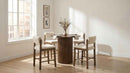 Hamlyn 5-piece Round Wood Counter Height Dining Set Cream and Walnut
