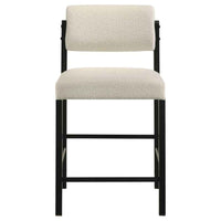 Kehoe Upholstered Counter Height Chair Cream and Black (Set of 2)