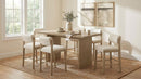 Kehoe Upholstered Counter Height Chair Cream and Natural Oak (Set of 2)