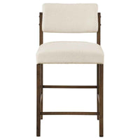Kehoe Upholstered Counter Height Chair Cream and Walnut (Set of 2)