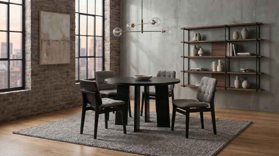 Strouse 5-piece Dining Set Grey and Black