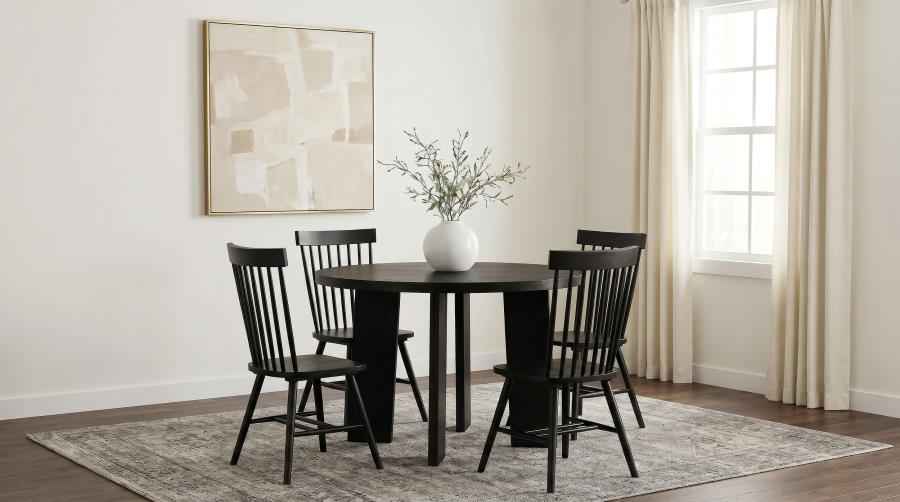 Strouse 5-piece Dining Set Black