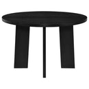 Strouse 47-inch Round Wood Dining Room Table Black