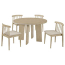 Strouse 5-piece Dining Set Wheat and Natural Oak