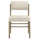 Strouse 5-piece Dining Set Cream and Natural Oak