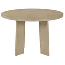 Strouse 47-inch Round Wood Dining Room Table Natural Oak