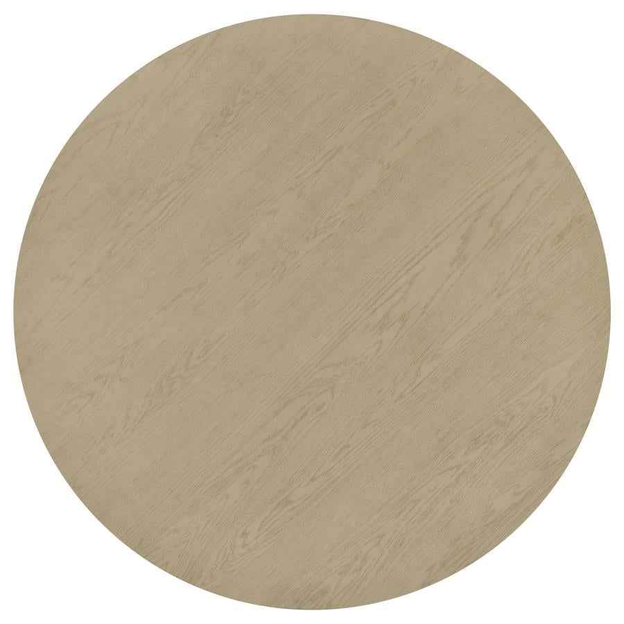 Strouse 47-inch Round Wood Dining Room Table Natural Oak