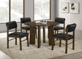 Home & Sleep Outlet - Strouse 5-piece Dining Set Black and Walnut