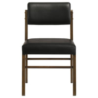 Strouse 5-piece Dining Set Black and Walnut