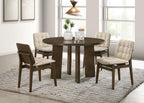 Home & Sleep Outlet - Strouse 5-piece Dining Set Cream and Walnut