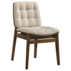 Home & Sleep Outlet - Strouse 5-piece Dining Set Cream and Walnut