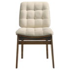 Home & Sleep Outlet - Strouse 5-piece Dining Set Cream and Walnut