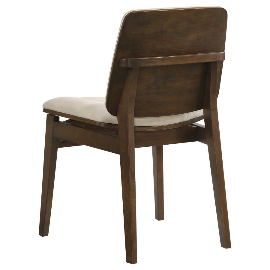Home & Sleep Outlet - Strouse 5-piece Dining Set Cream and Walnut
