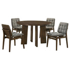 Home & Sleep Outlet - Strouse 5-piece Dining Set Grey and Walnut