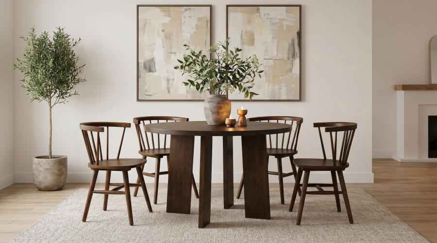 Strouse 5-piece Dining Set Walnut