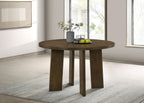 Home & Sleep Outlet - Strouse 47-inch Round Wood Dining Room Table Walnut