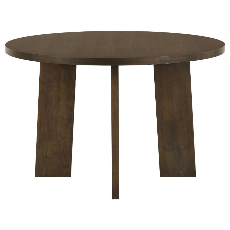Home & Sleep Outlet - Strouse 47-inch Round Wood Dining Room Table Walnut