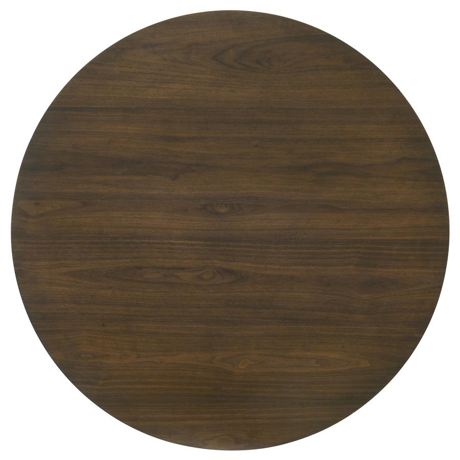 Home & Sleep Outlet - Strouse 47-inch Round Wood Dining Room Table Walnut