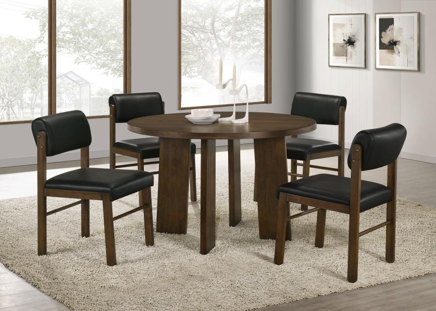 Home & Sleep Outlet - Strouse 47-inch Round Wood Dining Room Table Walnut