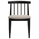 Cullen Dining Side Chair Upholstered Seat Black (Set of 2)