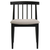 Cullen Dining Side Chair Upholstered Seat Black (Set of 2)