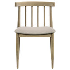 Home & Sleep Outlet - Cullen Dining Side Chair Upholstered Seat Natural Oak (Set of 2)