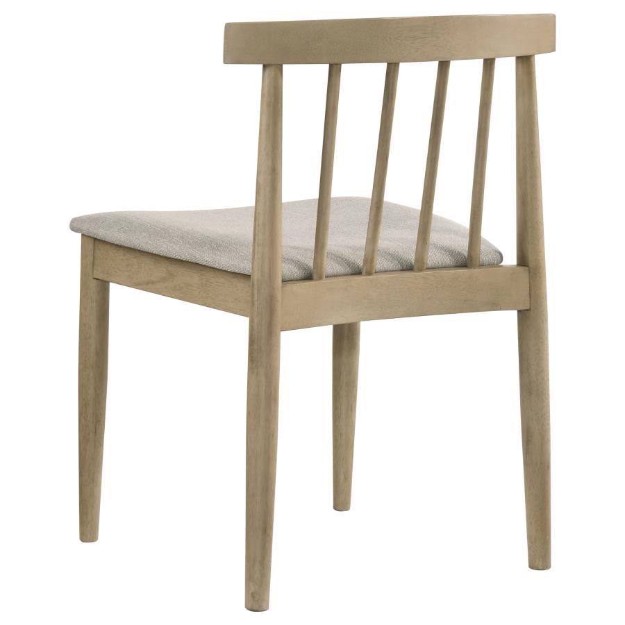 Home & Sleep Outlet - Cullen Dining Side Chair Upholstered Seat Natural Oak (Set of 2)