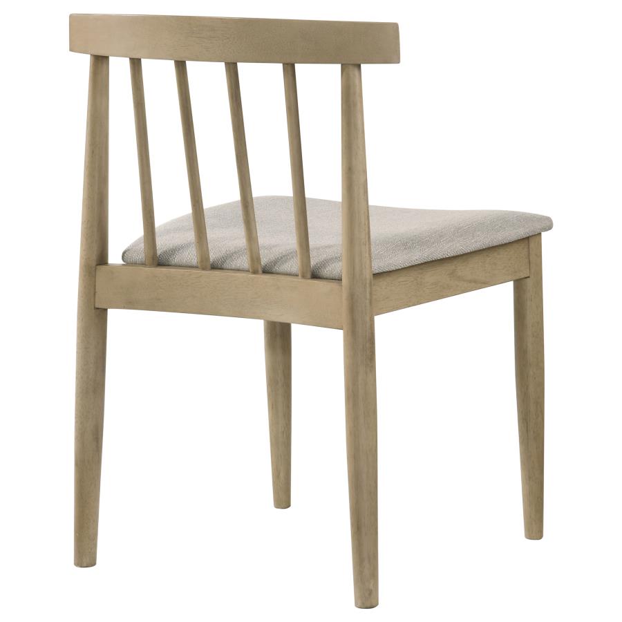Home & Sleep Outlet - Cullen Dining Side Chair Upholstered Seat Natural Oak (Set of 2)