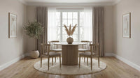 Cullen Dining Side Chair Upholstered Seat Natural Oak (Set of 2)