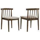 Cullen Dining Side Chair Upholstered Seat Walnut (Set of 2)