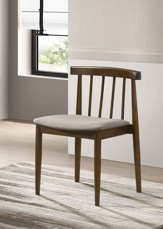 Cullen Dining Side Chair Upholstered Seat Walnut (Set of 2)