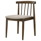 Home & Sleep Outlet - Cullen Dining Side Chair Upholstered Seat Dark Walnut (Set of 2)