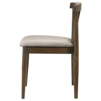 Cullen Dining Side Chair Upholstered Seat Walnut (Set of 2)