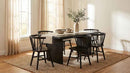 Decker 7-piece 82-inch Rectangular Dining Set Black