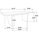 Decker 7-piece 82-inch Rectangular Dining Set Cream and Natural Oak