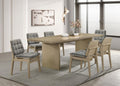 Decker 7-piece 82-inch Rectangular Dining Set Grey and Natural Oak