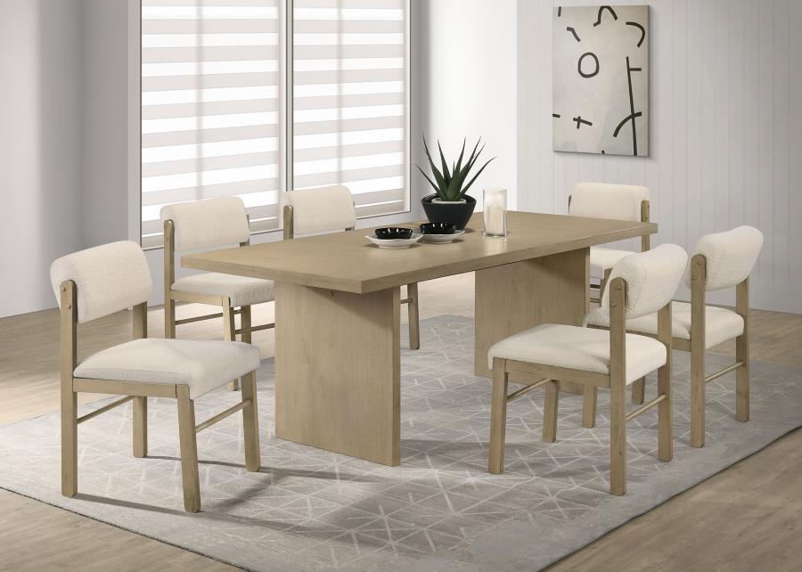 Home & Sleep Outlet - Decker 82-inch Rectangular Wood Dining Table Natural Oak