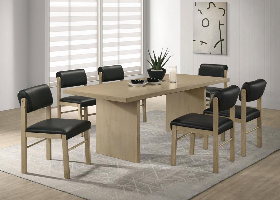 Home & Sleep Outlet - Decker 82-inch Rectangular Wood Dining Table Natural Oak