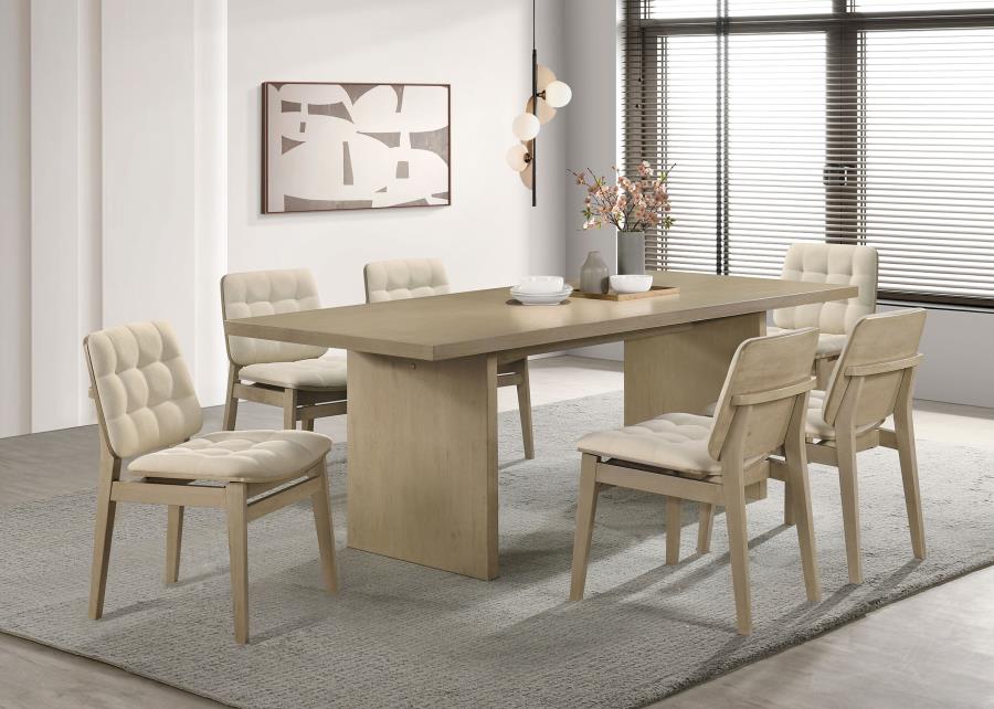 Home & Sleep Outlet - Decker 82-inch Rectangular Wood Dining Table Natural Oak