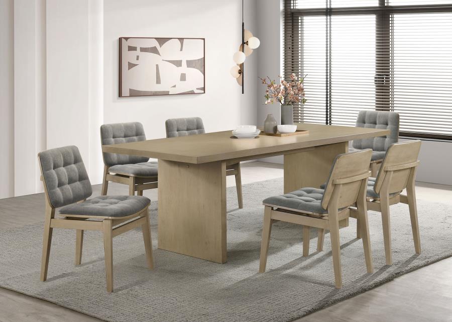 Home & Sleep Outlet - Decker 82-inch Rectangular Wood Dining Table Natural Oak