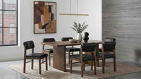 Decker 7-piece 82-inch Rectangular Dining Set Black and Walnut