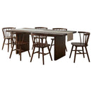Decker 7-piece 82-inch Rectangular Dining Set Walnut