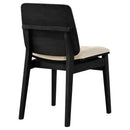 Redbridge Upholstered Side Chair Cream and Black (Set of 2)