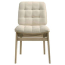 Redbridge Upholstered Side Chair Cream and Natural Oak (Set of 2)