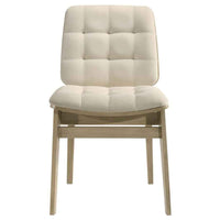 Redbridge Upholstered Side Chair Cream and Natural Oak (Set of 2)