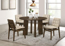 Redbridge Upholstered Side Chair Cream and Walnut (Set of 2)